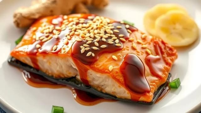 Asiatisk lax med sesamfrön och soja