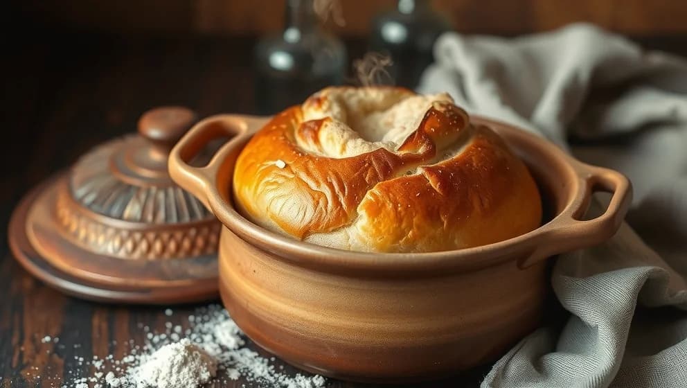 Baka bröd i lergryta hemma