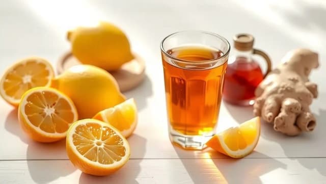 Citron och ingefära shot för hälsan