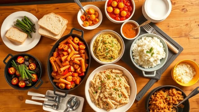 Enkel mat till många personer hemma