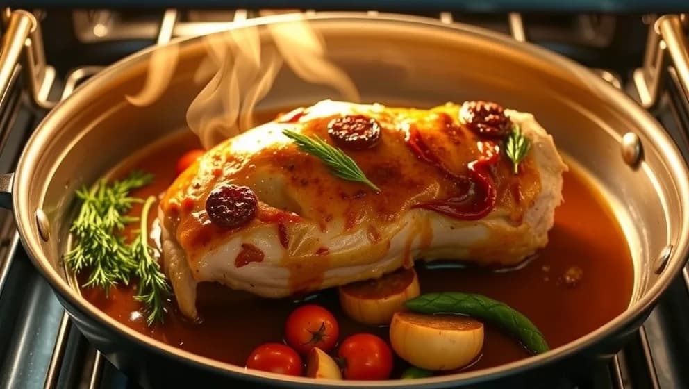 Fläskytterfile i ugn med sås