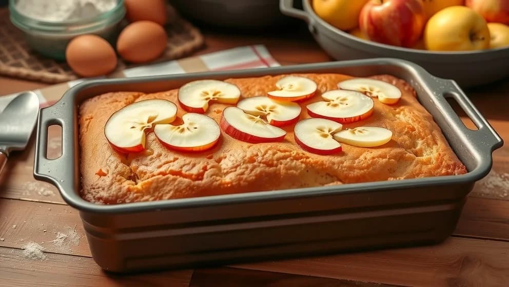 Lyxig äppelkaka i långpanna från början